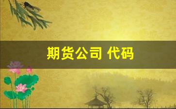 期货公司 代码(期货公司代码查询)_https://www.wanyuyiyao.com_上交所_第1张